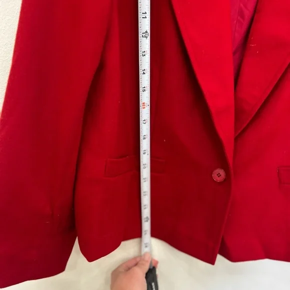 Pendleton dead stock VTG 100% wool Red blazer jacket old money sz.44 classic - Picture 7 of 10